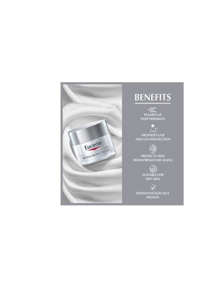 Eucerin Hyaluron - Filler + 3x Effect Day Cream  SPF 15 for Dry Skin 50ml  - Image 2