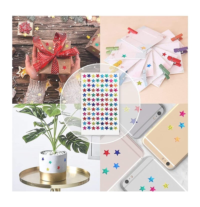 E Shopping Paper Star Shaped Self-Adhesive Sticker Labels 900 Pieces For School Kids, Teacher, Craft, Project - Image 3