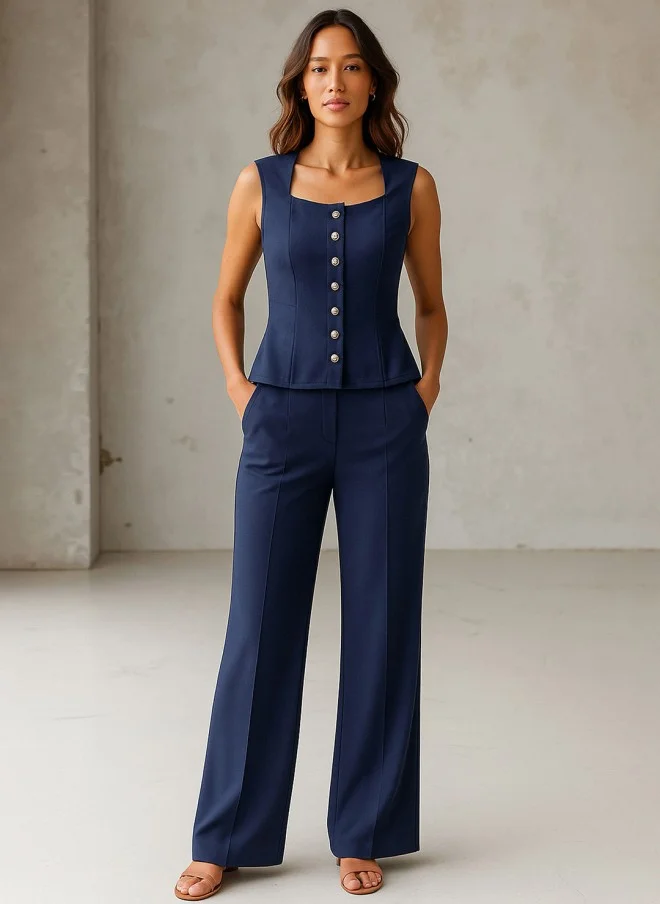 ساسافراس Navy Co-Ord Set for Women