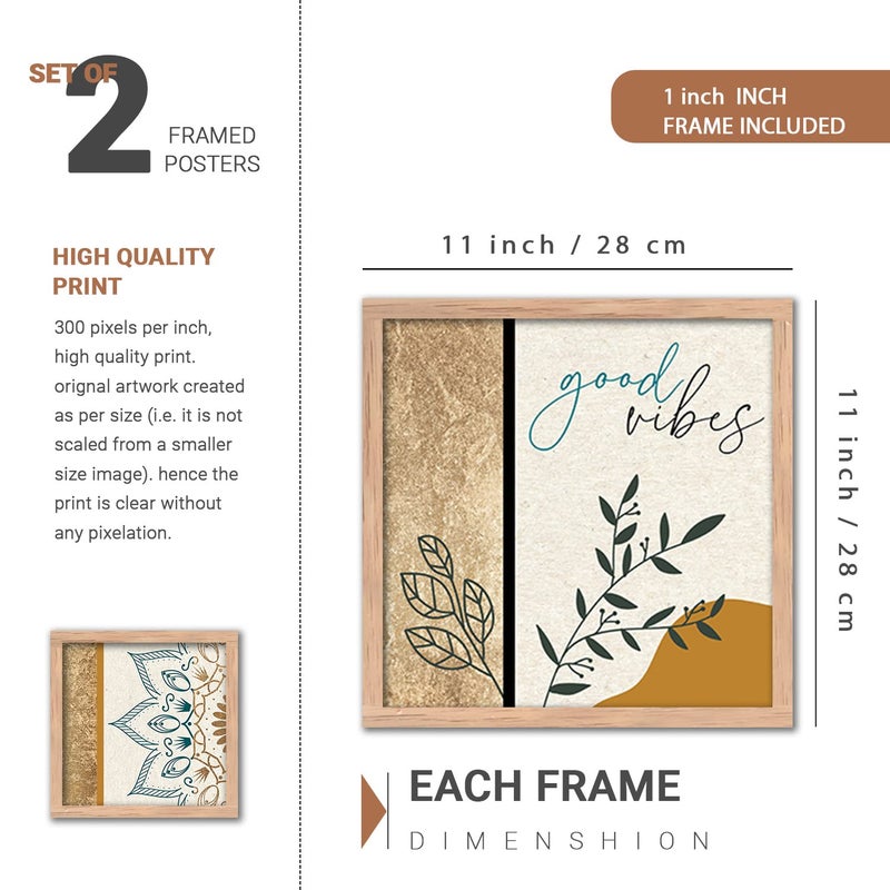 kotart Paintings Set of 4 Framed Paintings for Wall Decoration Bedroom Framed Wall PostersPaintings for Living Room with FrameMulticolor - Image 3