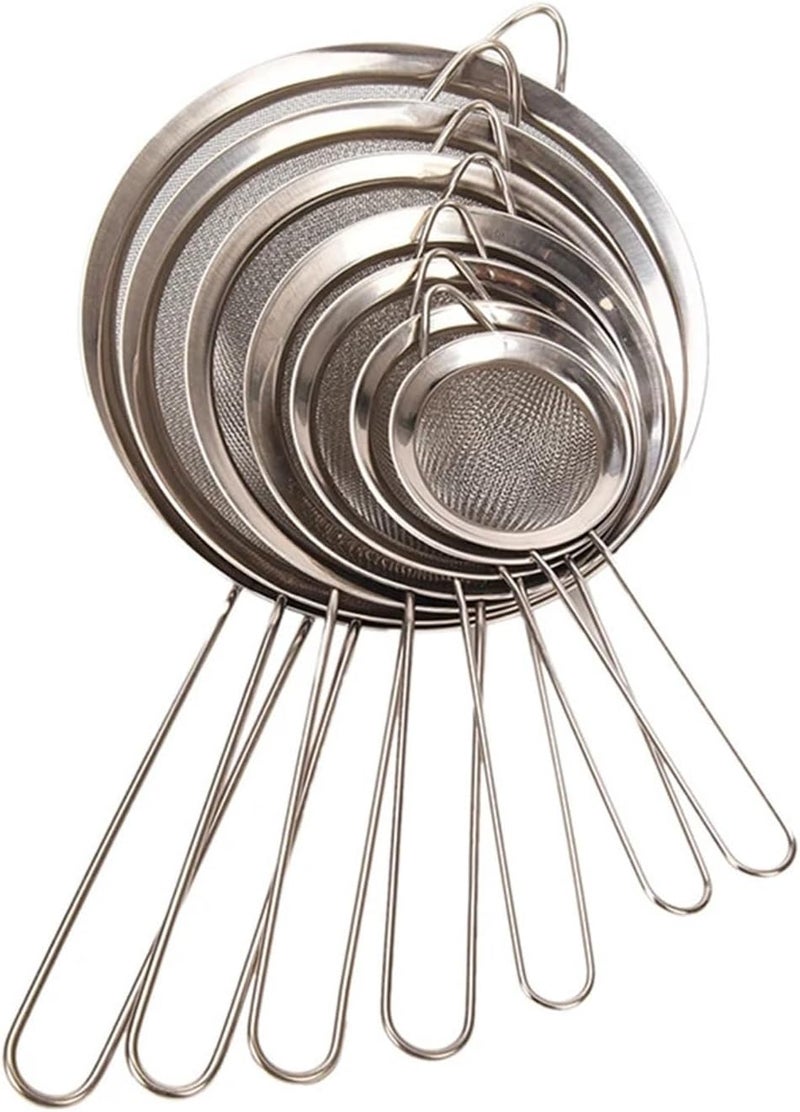 Kitchen Stainless Steel Optional Flour Tea Strainer Mesh Colander Sieve Filter Sifter(18cm) - Image 3