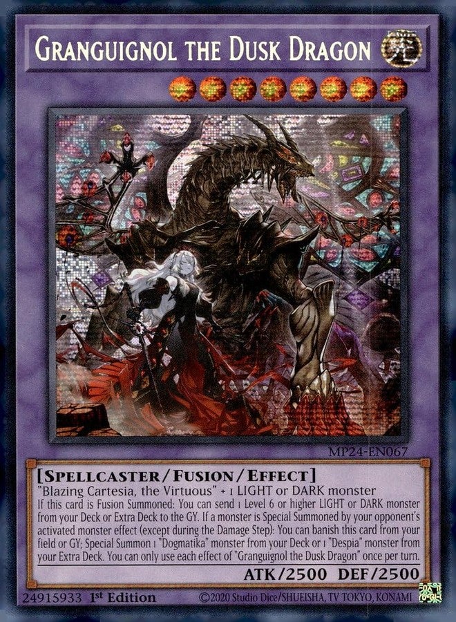 Yu-Gi-Oh! Granguignol The Dusk Dragon - MP24-EN067 - Prismatic Secret Rare - 1st Edition