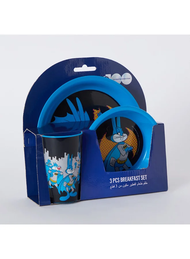 Home Box Looney Tunes 3-Piece Breakfast Set 19.5 x 2 x 19.5 cm