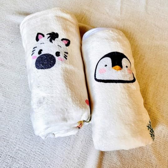 TwinsTribe Blankets Set for Twins: Wild Buddies | Gift Idea for Twins | Fleece Blankets Set | Pre-Washed | Suitable for 0-4 Years - Image 1