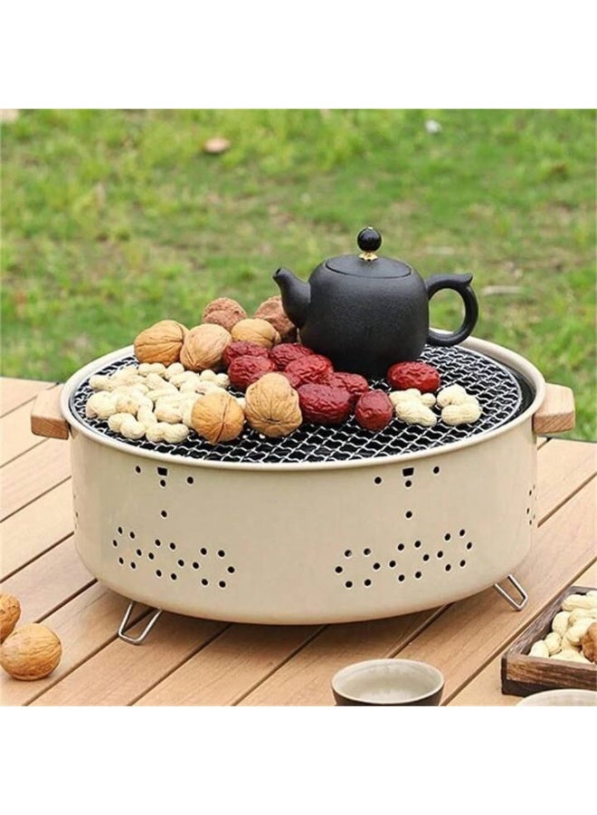 Charcoal grill + 30cm stainless steel roasting rack - Image 1