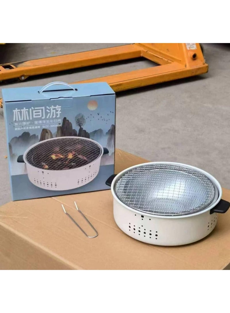 Charcoal grill + 30cm stainless steel roasting rack - Image 2