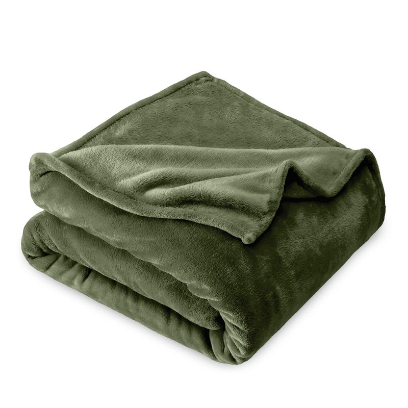 Bare Home Fleece Blanket  Extra Long  Cypress  Lightweight Throw for Bed Sofa Movie Night Couch Camping and Travel  Microplush  Ultra Soft Warm Blanket TwinTwin XL Cypress