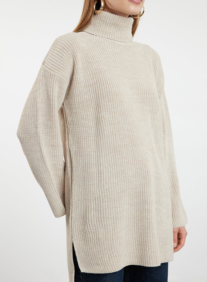 trendyol Stone Turtleneck Knitwear Sweater TWOAW25KZ00131 - Image 3