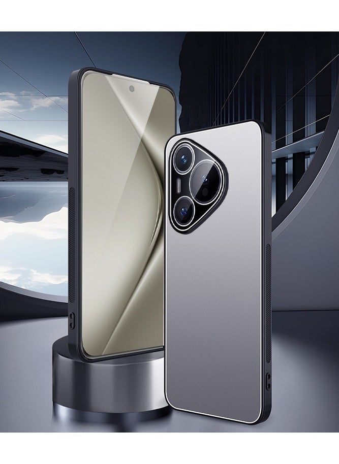 General Cover for HUAWEI Pura 80 Pro, Simple Solid Color Soft Back metal  Bumper Shockproof Case Ultra thin Matte Stylish Women Case Cover  - Image 2