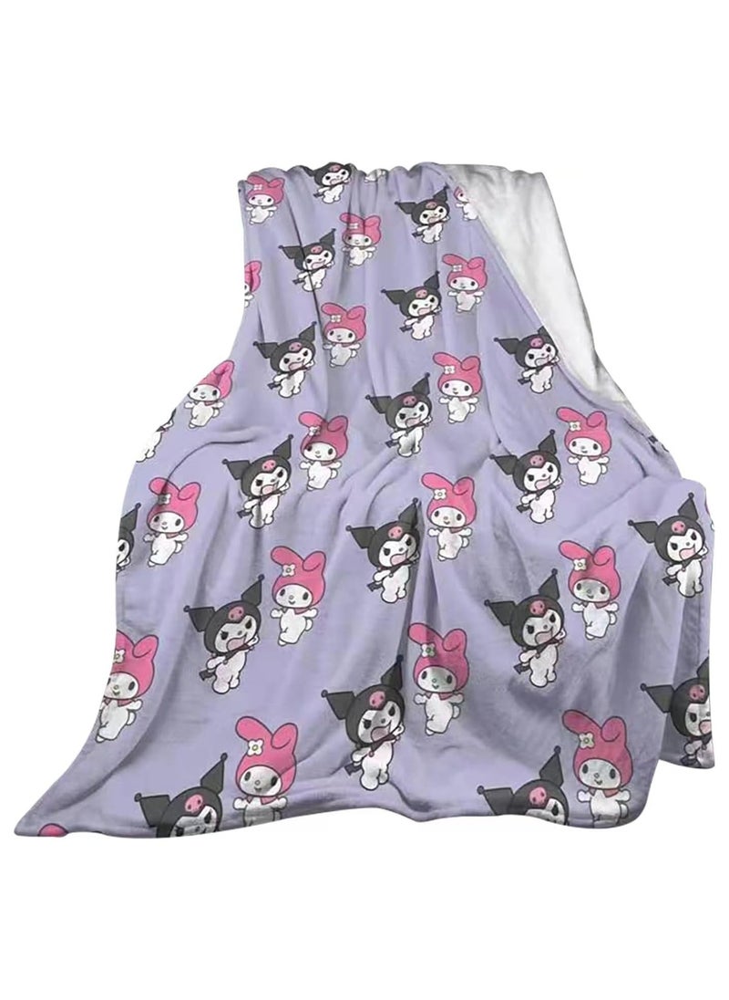 General Kuromi Kids and Adults Blankets Warm Soft Sofa Couch All Seasons Super Comfy Plush Blanket Bed Sofa Travel Bedroom Living Room 60''x50''  - Image 1