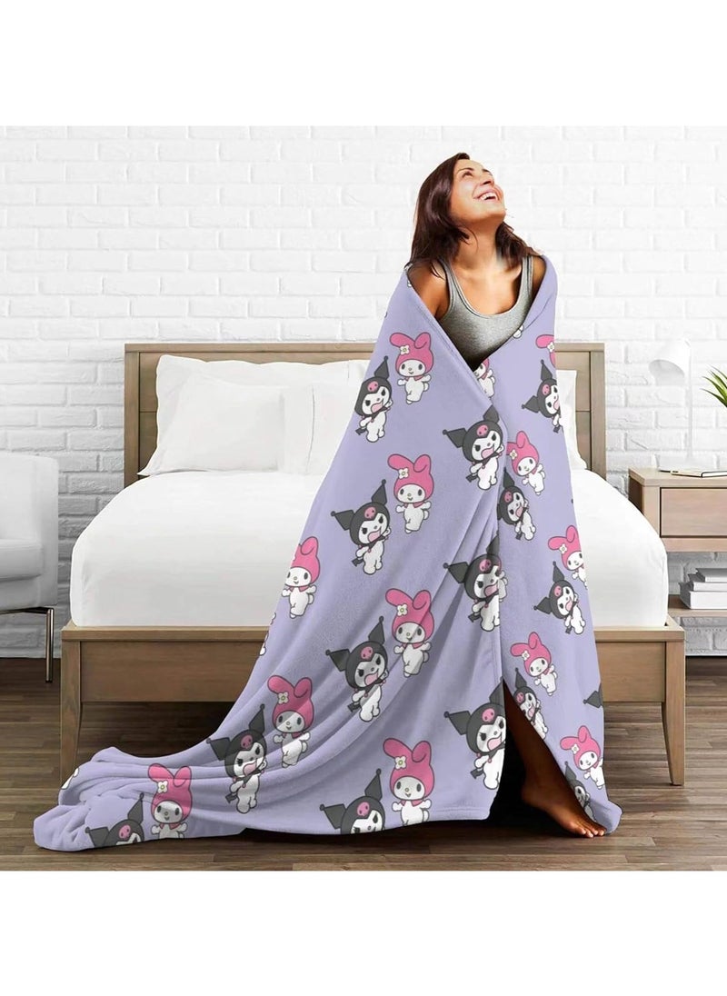 General Kuromi Kids and Adults Blankets Warm Soft Sofa Couch All Seasons Super Comfy Plush Blanket Bed Sofa Travel Bedroom Living Room 60''x50''  - Image 5