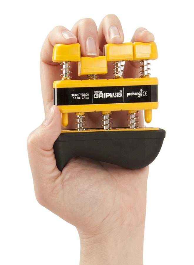 Prohands Gripmaster Rehab Hand Exerciser, Finger Exerciser (Hand Grip Strengthener), Spring-Loaded, Finger-Piston System, Added Palm Cushion, (1.5 lb X-Light Tension, Yellow-Gripmaster Rehab) - Image 3