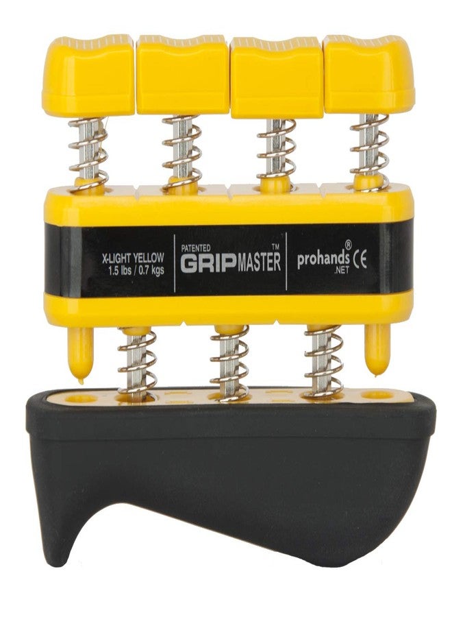 Prohands Gripmaster Rehab Hand Exerciser, Finger Exerciser (Hand Grip Strengthener), Spring-Loaded, Finger-Piston System, Added Palm Cushion, (1.5 lb X-Light Tension, Yellow-Gripmaster Rehab) - Image 1