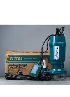 توتال Total مضخة غاطسة 370 وات (0.5 حصان) - رأس 17 مترًا، معدل تدفق 100 لتر/الدقيقة، مضخة مياه نظيفة مع مفتاح تعويم، هيكل من الفولاذ المقاوم للصدأ، لتصريف المياه والري واستخدام الآبار  - Image 4