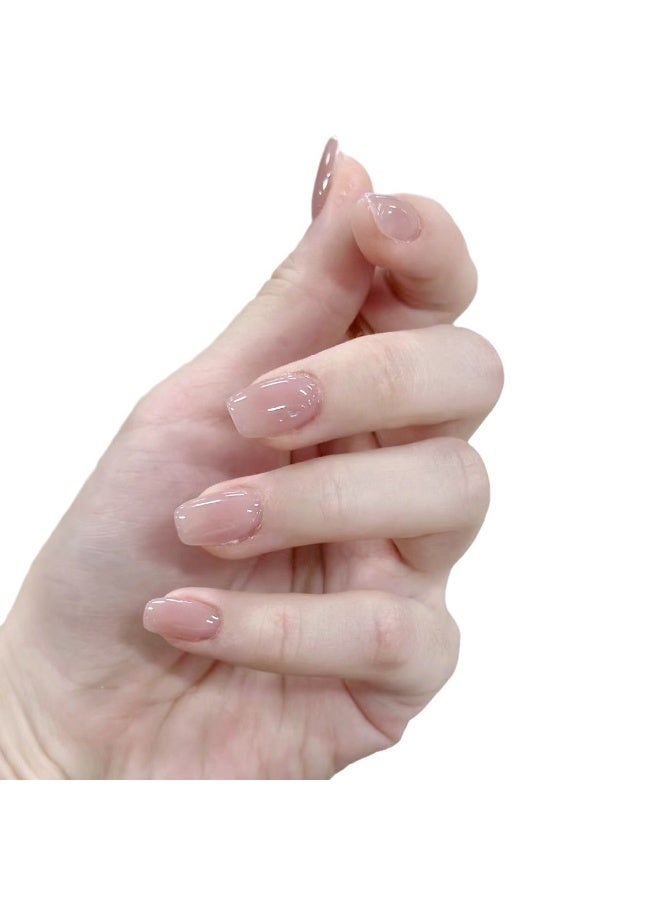 kaixin 24-Piece Nude Color Wearable Nails, Short Style, Versatile, Removable, No Damage to Nails, Finished Nails Suitable for Girls - Image 3