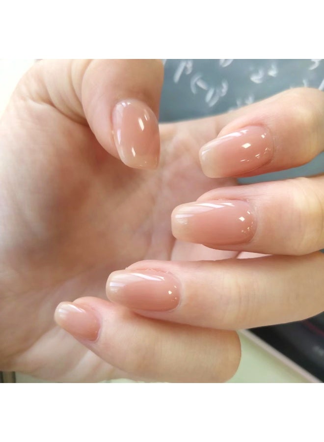 kaixin 24-Piece Nude Color Wearable Nails, Short Style, Versatile, Removable, No Damage to Nails, Finished Nails Suitable for Girls - Image 2