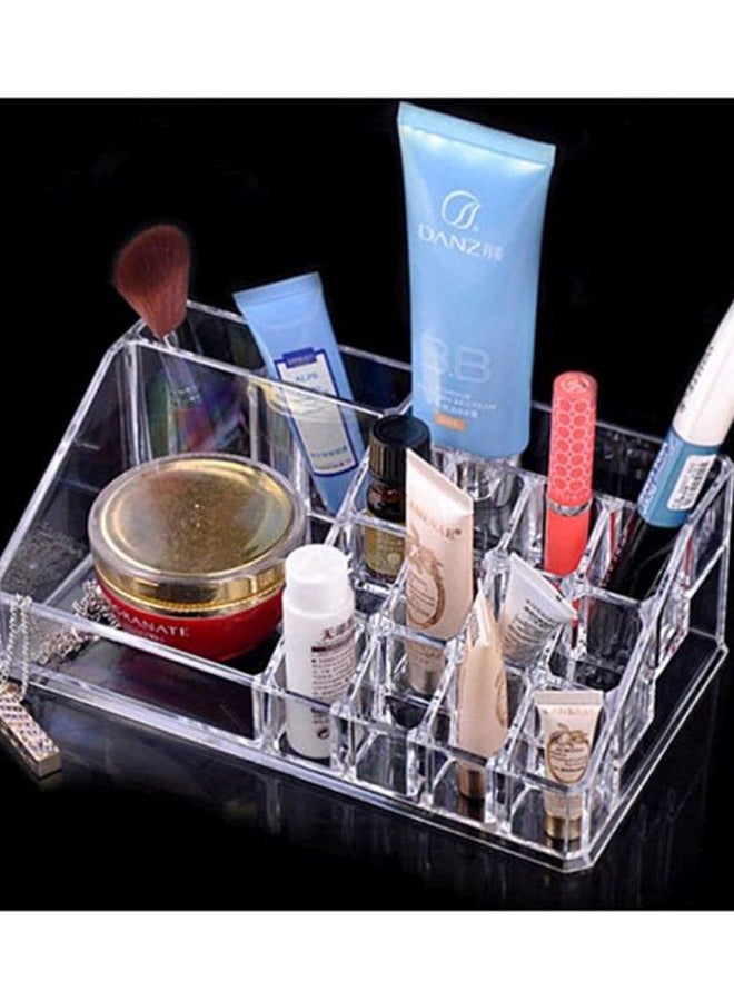 16 Grid Acrylic Clear Lipstick Organizer,Cosmetic Organiser Display Stand,Cosmetic Make Up Clear Acrylic Lipstick Organiser,Small Clear Plastic Compact Lip Gloss Chapstick Perfume Sample Mascara Hol  - Image 3