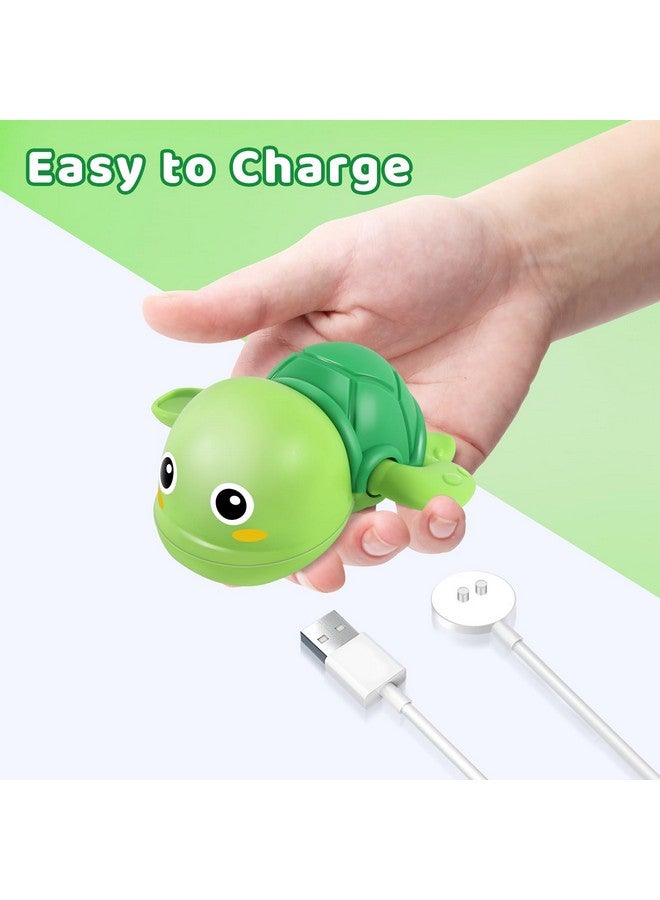 Gigilli Rechargeable Swimming Turtle Bath Toys, Baby Bath Toys for Kids Ages 1-3 2-4, Light Up Bathtub Pool Water Toys, Comes with Batteries, Toddlers Baby Shower Birthday Gifts - Image 4