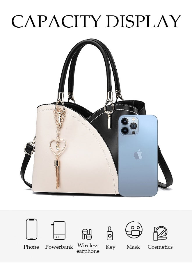 DUNISO Elegant Women's Handbag with Removable Shoulder Strap Large Capacity Tote Shoulder Bag Crossbody Bags Versatile Simple Fashion Ladies Tote Bag Ladies Satchel Bag for Office Travel Daily Bag  - Image 4