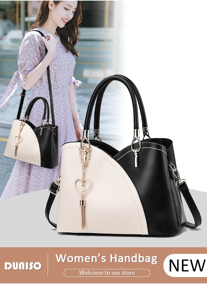 DUNISO Elegant Women's Handbag with Removable Shoulder Strap Large Capacity Tote Shoulder Bag Crossbody Bags Versatile Simple Fashion Ladies Tote Bag Ladies Satchel Bag for Office Travel Daily Bag  - Image 1