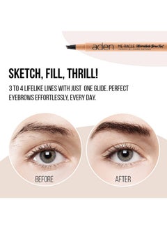 Aden aden Microblading Eyebrow Pen - Brow Tint - Smudge Proof, Waterproof, Defined Micro Hair-Like Brows for Long-Lasting Wear - Made In Italy (02 Soft brown)  - Image 2