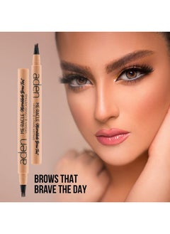 Aden aden Microblading Eyebrow Pen - Brow Tint - Smudge Proof, Waterproof, Defined Micro Hair-Like Brows for Long-Lasting Wear - Made In Italy (02 Soft brown)  - Image 5