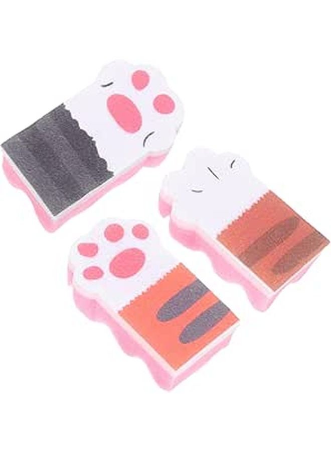 Thickened Cat Paw Dish Sponge 3 Pack Non Scratch Kitchen Cleaning Tool Random Color - Image 1