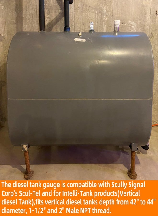 CLLOMAGY Diesel Oil Tank Gauge Fuel Tank Level Gauge,Float Level Measure Compatible with Scully Signal Corp's Scul-Tel & for Intelli-Tank (Vertical) Depth from 42" to 44" Diameter,1-1/2" and 2" Male NPT Thread - Image 5