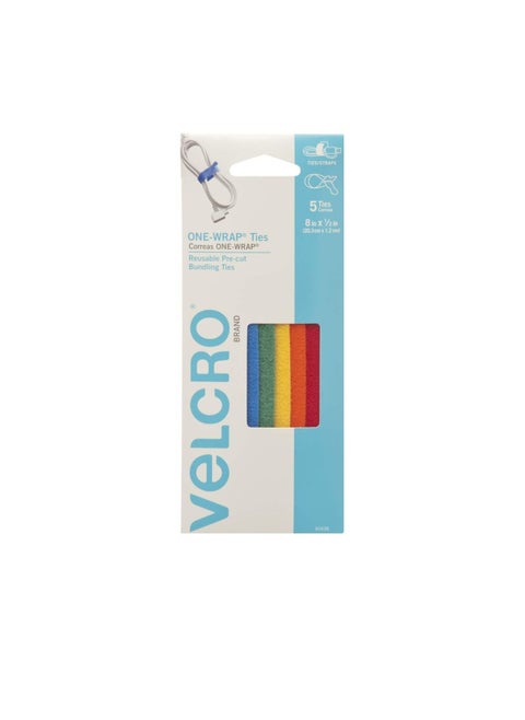 Velcro One Wrap Tie 8x.5" 5pc