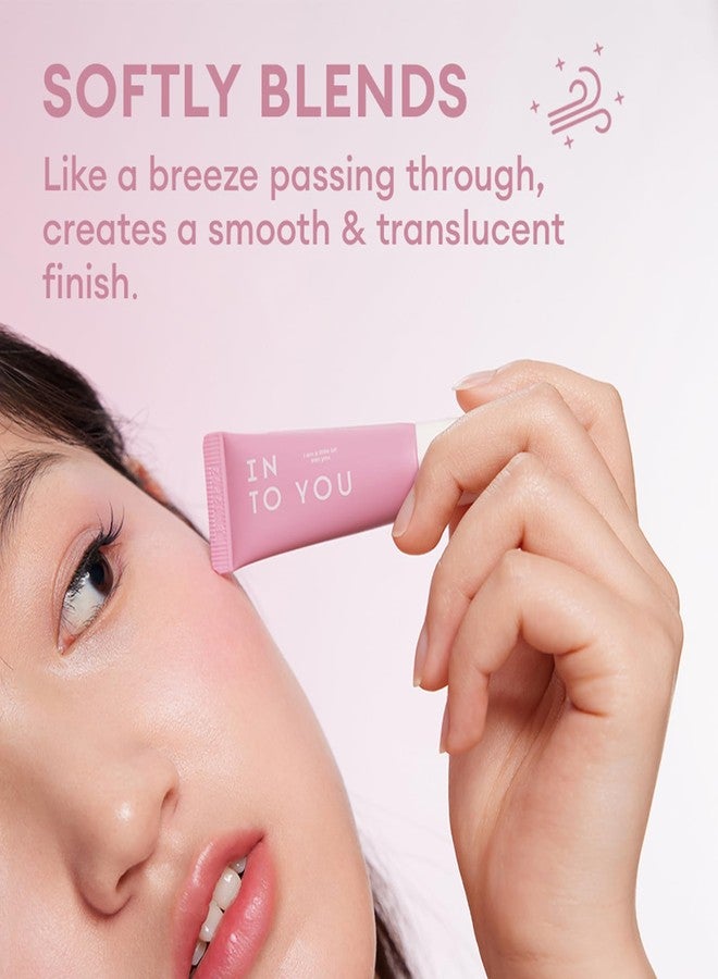 INTO YOU Liquid Blush for Cheeks, Water Sense Evolves into Soft Fog Powder Blush Matte and Natural finish, Light and Comfortable Creamy to Hold Makeup, Icy Peach(A01) - Image 4