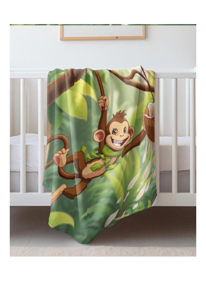 general Baby and children's cartoon flannel thin blanket (warm and comfortable, suitable for sleep, games) 70cm*100cm - 1011 - Image 1