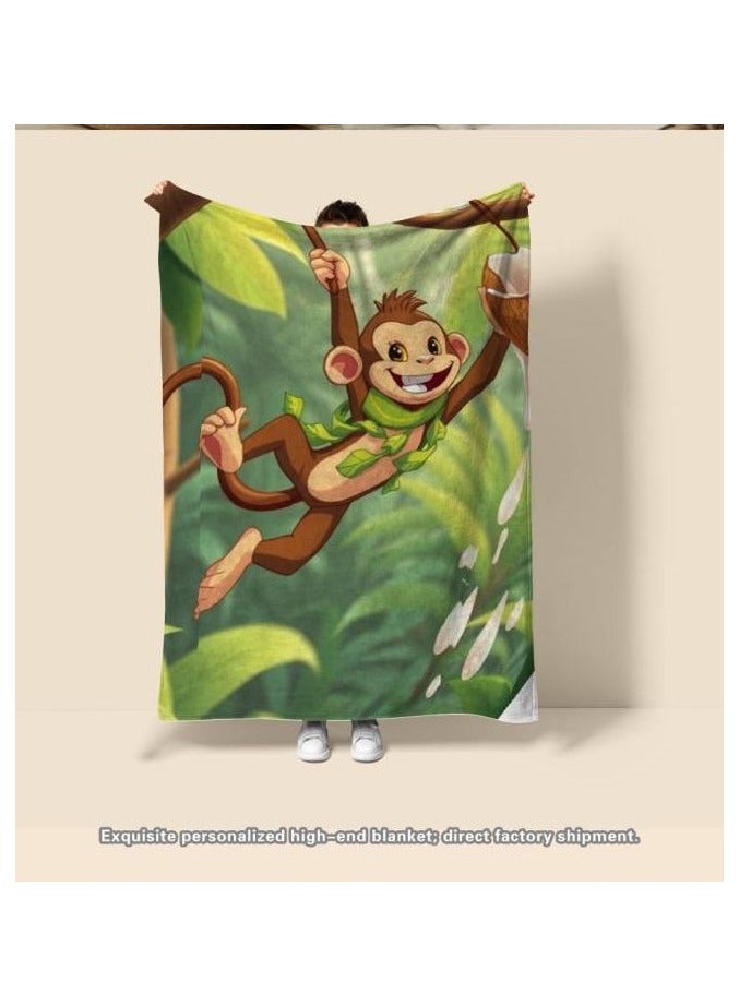 general Baby and children's cartoon flannel thin blanket (warm and comfortable, suitable for sleep, games) 70cm*100cm - 1011 - Image 3