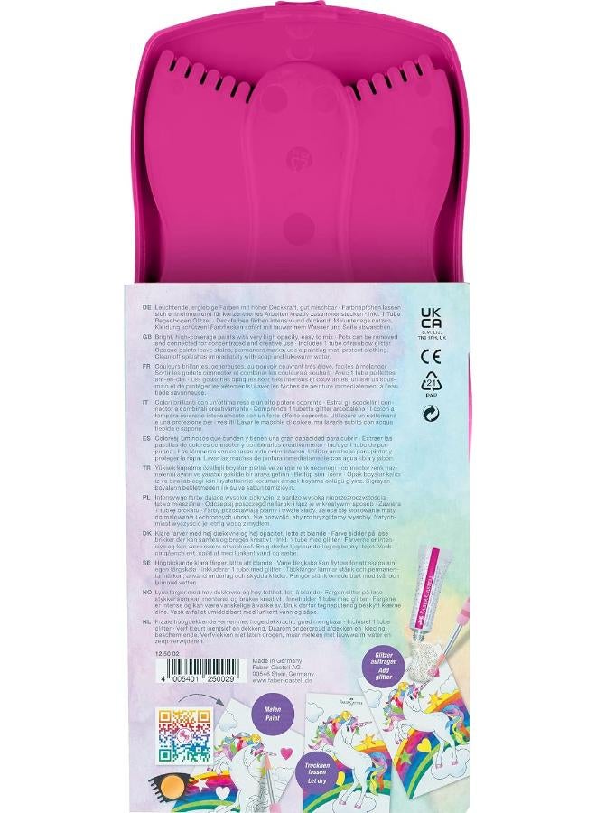 FABER-CASTELL Connector Paint Box 12 Colours Set - Unicorn Design - Image 2