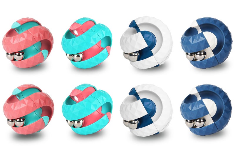 ONCOFAN 8 Pack Orbit Ball Toy, Fidget Cubes Top Spinning Toy, Great Party Favor Gifts & Creative Decompress Toys, Puzzle Track Games for Kids Children Adults - Image 1