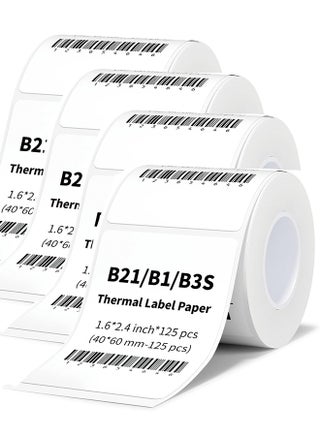 4 Rolls-40x60 mm White