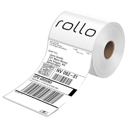 Rollo Direct Thermal Shipping Labels - 500 4x6 Thermal Label Roll - Perforated and Strong Adhesive (Commercial Grade) - Image 1