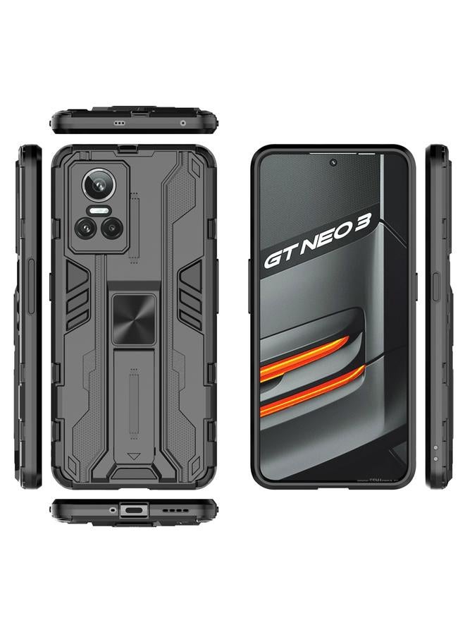 S-TOP Case For OPPO Realme GT Neo3 5G China Supersonic PC + TPU Shock-proof Protective Phone Case with Holder - Image 2