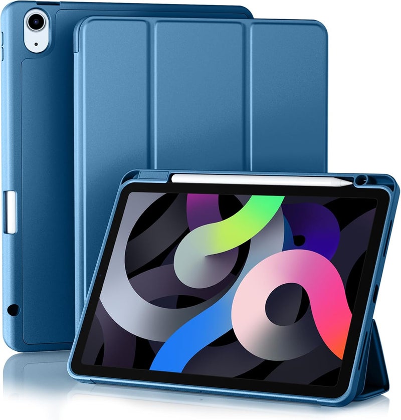 Akkerds Compatible with iPad Air 11 Inch Case 7th/6th Generation (M3/M2) 2025/2024, for iPad Air 5th/4th Generation Case 10.9 Inch 2022/2020 with Pencil Holder[Auto Sleep/Wake], Bluemist - Image 1