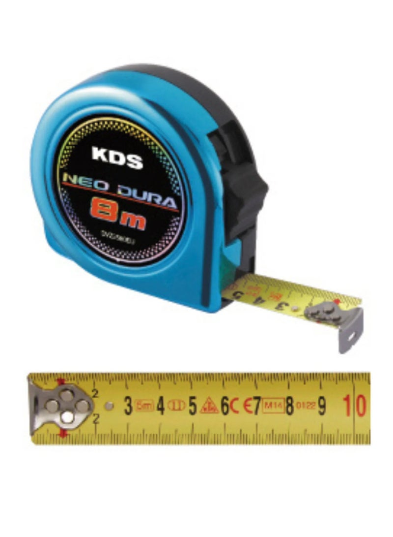 كي دي اس DVZ25 Measuring Tape شريط قياس DVZ25 احترافي شديد التحمل، مقياس مزدوج الجوانب، نظام قفل مزدوج، طلاء DURA المقاوم للتآكل، تصميم عصري وأنيق - Image 2