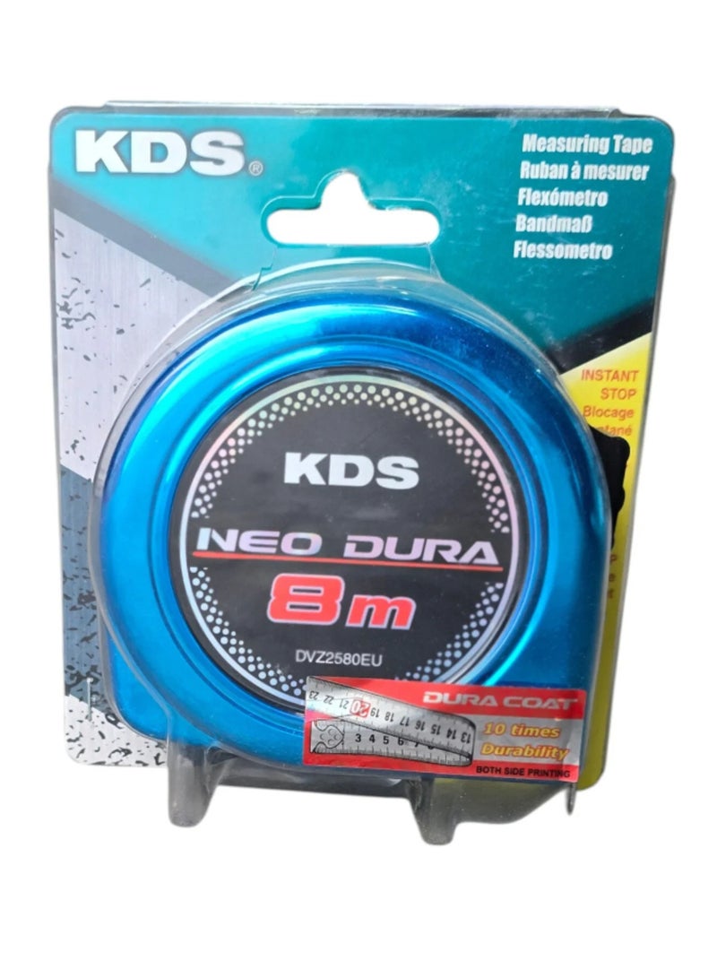 كي دي اس DVZ25 Measuring Tape شريط قياس DVZ25 احترافي شديد التحمل، مقياس مزدوج الجوانب، نظام قفل مزدوج، طلاء DURA المقاوم للتآكل، تصميم عصري وأنيق - Image 3