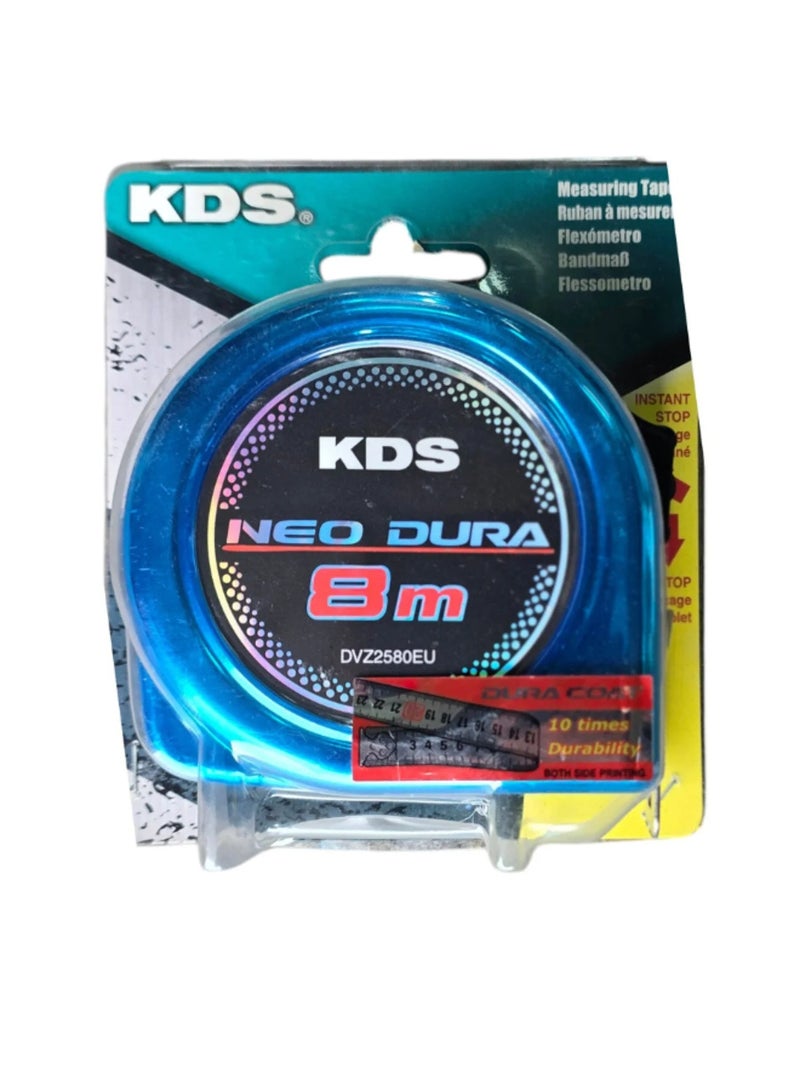 كي دي اس DVZ25 Measuring Tape شريط قياس DVZ25 احترافي شديد التحمل، مقياس مزدوج الجوانب، نظام قفل مزدوج، طلاء DURA المقاوم للتآكل، تصميم عصري وأنيق - Image 5