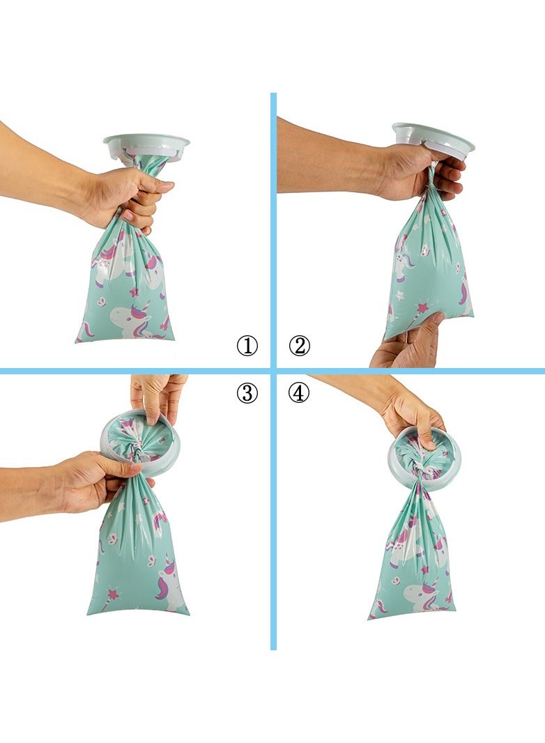 KASTWAVE Disposable Bags, 50-Pack Horse Children's Disposable Vomit Bags - 1000ml Emesis Bags, Individually Wrapped Barf Bags, Portable and Leak-Proof, Ideal for Taxis and Airplane Travel - Image 2