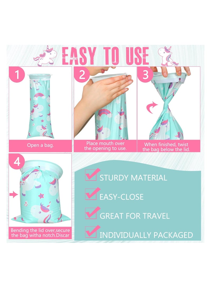 KASTWAVE Disposable Bags, 50-Pack Horse Children's Disposable Vomit Bags - 1000ml Emesis Bags, Individually Wrapped Barf Bags, Portable and Leak-Proof, Ideal for Taxis and Airplane Travel - Image 5