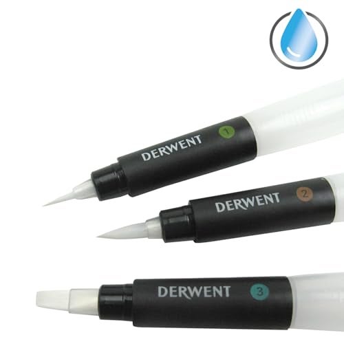 Derwent Art Supplies, Waterbrush, 3 Pack (2301975) - Image 2