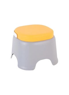 VIO Children Portable Plastic Stool Non Slip Stackable Durable Stool for Kindergarten Pre School Children Plastic Lightweight Easy Carry Stool with Handle in Vibrant Colors Yellow Small  - Image 1