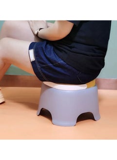 VIO Children Portable Plastic Stool Non Slip Stackable Durable Stool for Kindergarten Pre School Children Plastic Lightweight Easy Carry Stool with Handle in Vibrant Colors Yellow Small  - Image 3