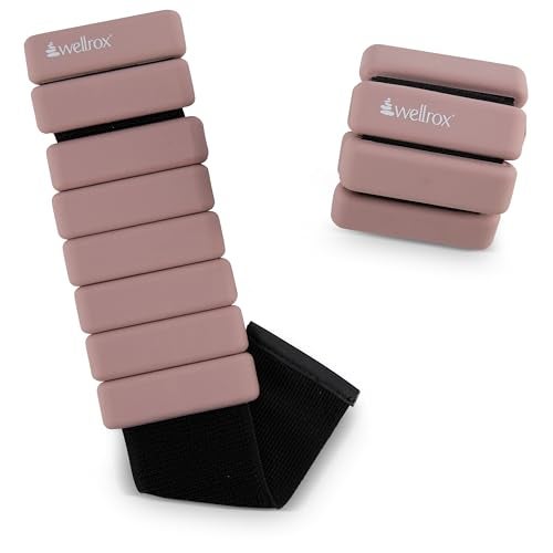 Wellrox Weighted Bangles – Adjustable Ankle and Wrist Weights for Women & Men – Set of Ankle Weights 2 lbs (1 lb Each Wrist Weight) | Weighted Arm Bands for Pilates, Yoga, Running & Walking (Rose) - Image 3