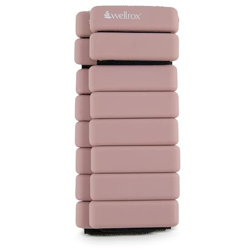 Wellrox Weighted Bangles – Adjustable Ankle and Wrist Weights for Women & Men – Set of Ankle Weights 2 lbs (1 lb Each Wrist Weight) | Weighted Arm Bands for Pilates, Yoga, Running & Walking (Rose) - Image 2