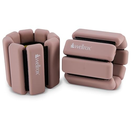 Wellrox Weighted Bangles – Adjustable Ankle and Wrist Weights for Women & Men – Set of Ankle Weights 2 lbs (1 lb Each Wrist Weight) | Weighted Arm Bands for Pilates, Yoga, Running & Walking (Rose) - Image 4