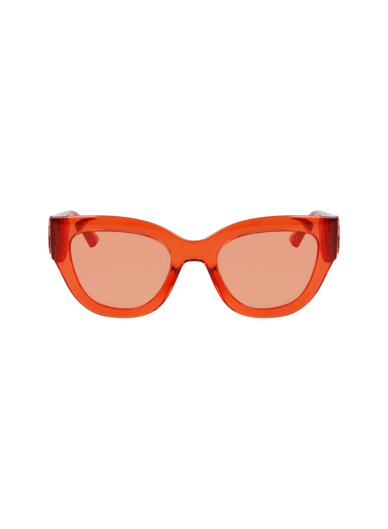 Longchamp Women's UV Protection Cat Eye Shape  Sunglasses LO744S-842-5221 - Lens Size: 52 - Orange - Image 1